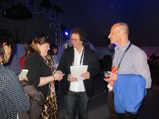 Frédéric Boyer with The Show of Shows producers Margrét Jónasdóttir and Mark Atkin 